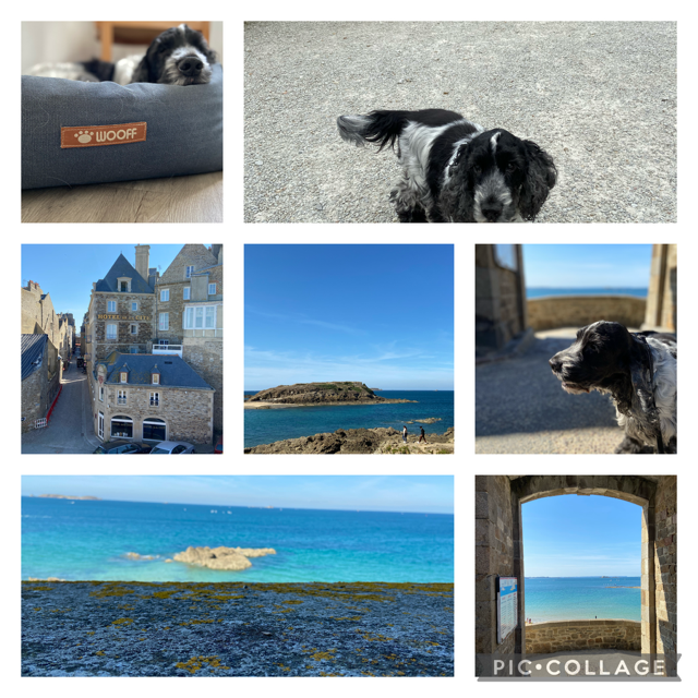 Collage van foto's van Saint-Malo Frankrijk.
